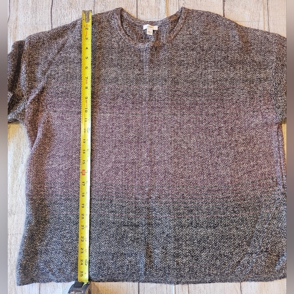 J. Jill Pure Jill Size Medium 3/4 Sleeve Huckleberry Ombre Knit Sweater Boxy - Picture 8 of 9